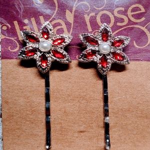 Lilla Rose Christmas Poinsettia Bobbies